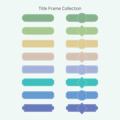 Vintage title text box vector illustration in pastel color.