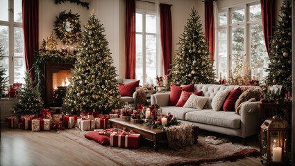 Beautiful christmas living room