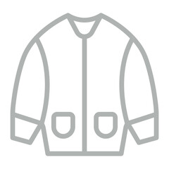 Jacket Vector Line Grey Icon Design