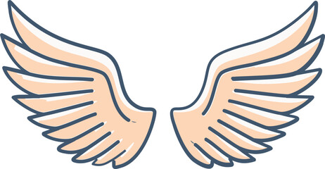 Fototapeta premium 날개 벡터 일러스트 디자