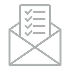 Checklist Vector Line Grey Icon Design