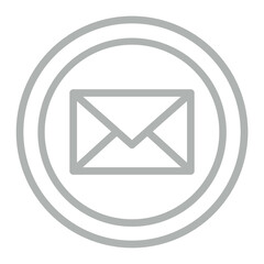 Email Vector Line Grey Icon Design