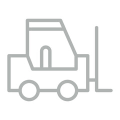 Forklift Vector Line Grey Icon Design