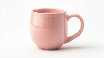 A ceramic mug with a unique shape meticulously styled against a clean white background
