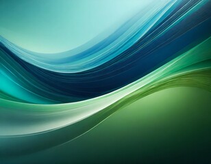 blue and green abstract waves background