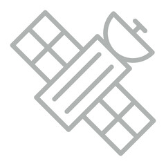 Satellite Vector Line Grey Icon Design