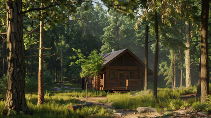 "Generative AI Cabin in the Woods: Ideal Summer Camp Retreat"
"Summer Camp Cabin in the Woods: A Generative AI Visualization