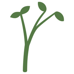 Branch with leaves Icon Vector Illustration 