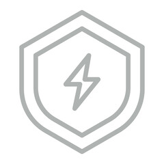 Protect Vector Line Grey Icon Design