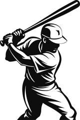 baseball player hitting ball