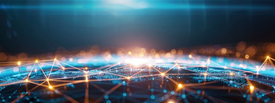 Modeling the impact of decentralization on smart devices, visualized as interconnected nodes in a global network.