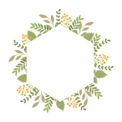 Leaf frames for wedding invitations and greeting card decorations, natural feel frames