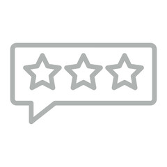 Good Feedback Vector Line Grey Icon Design