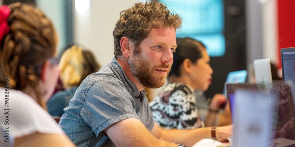 Aufkleber A coder participating in an open-source project, contributing to community-driven programming initiatives and collaboration
