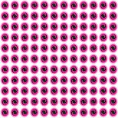 Swirling Pink and Black Circle Pattern with Intricate and Evenly Spaced Design
