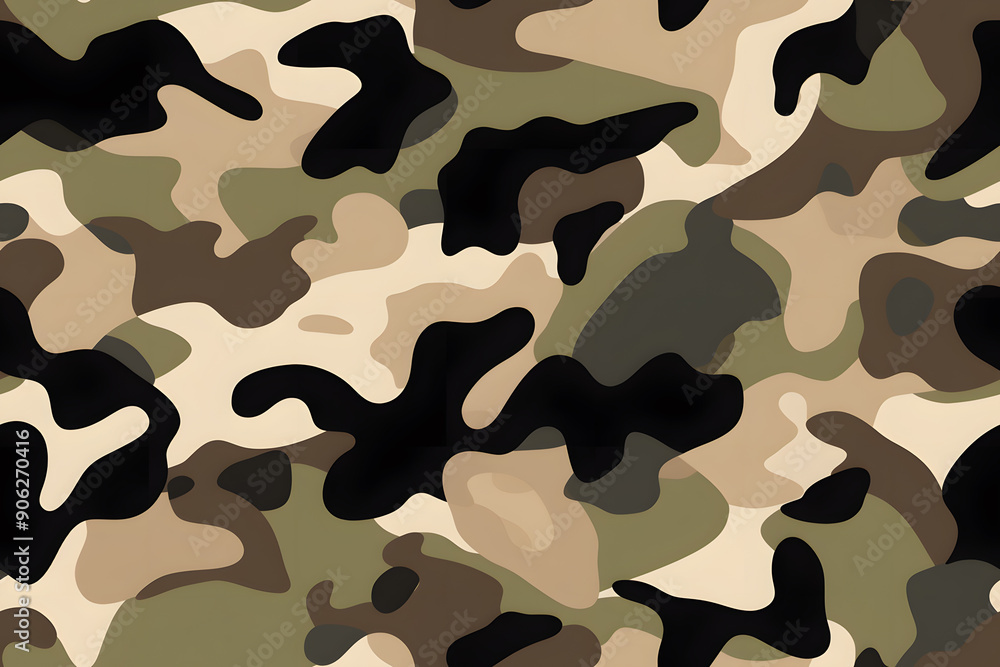 Canvas Prints camouflage seamless pattern, military fabric background texture