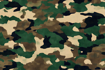 Camouflage seamless pattern, military fabric background texture