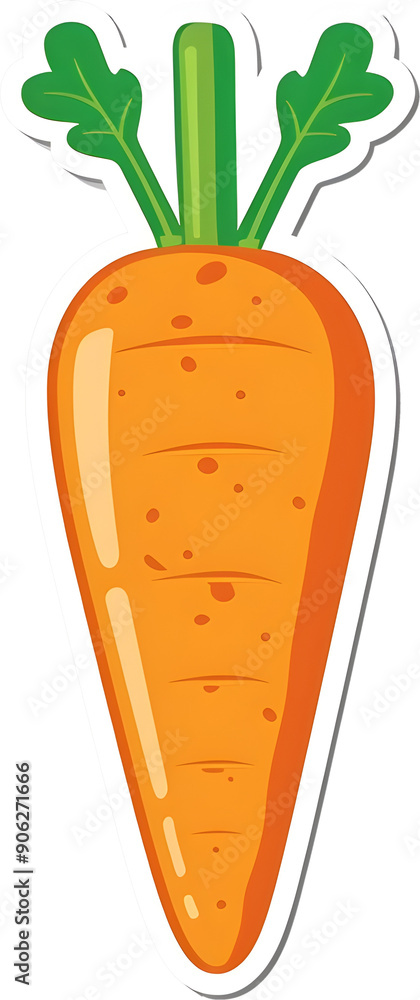 Poster vibrant carrot sticker icon with modern and flat design suitable for ui applications