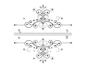 Set of Fancy Decorative Ornamental Lines vector. ai generated