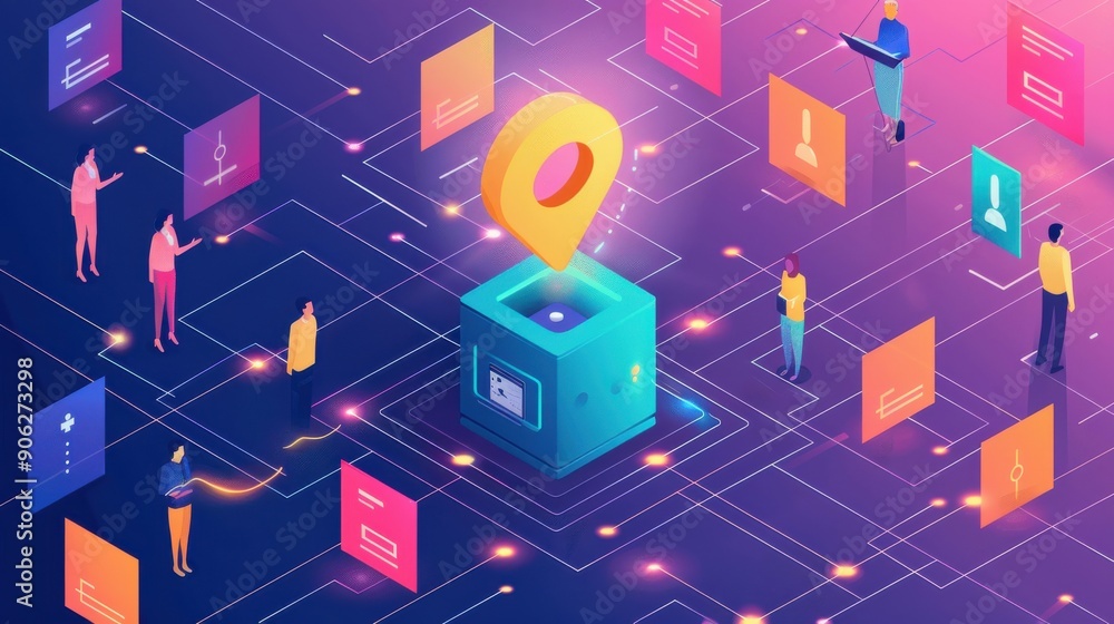 Poster smart contract voting interface with live updates, secure and transparent.