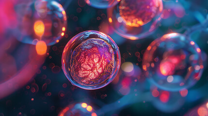 "Microscopy of a Futuristic Genetically Engineered Cell: Insights into Advanced Genetic Research"
"Exploring Genetic Engineering Through Microscopy: A Glimpse at Futuristic Cell Designs"