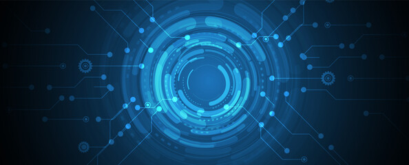 Technology innovation background, idea of global business solution