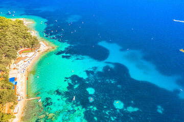 view of island Brac, summer landscape and coast, Croatia Europe