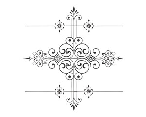 Set of Fancy Decorative Ornamental Lines vector. ai generated