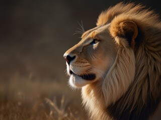 realistic image of a majestic lion