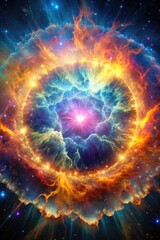 Cosmic explosion comes alive with bright colors.