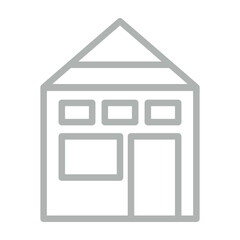 Home Vector Line Grey Icon Design