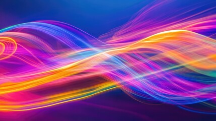 Obraz premium Dynamic abstract rainbow light show with vivid streaks of color and intricate light arrangements