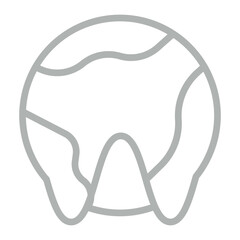 Climate Change Vector Line Grey Icon Design