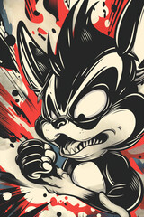 Obraz premium comic styled skunk