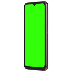 Greenscreen front phone screen left