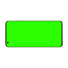 Greenscreen landscape view phone screen