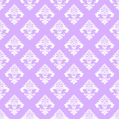 Damask seamless pattern element. Vector classical luxury old fashioned damask ornament, royal victorian seamless texture for wallpapers, textile, wrapping. Vintage exquisite floral baroque template