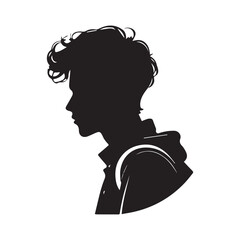 Students silhouette vector with white Background