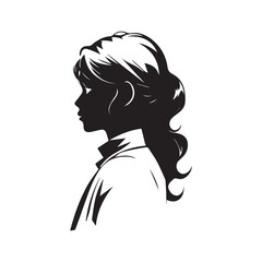 Students silhouette vector with white Background