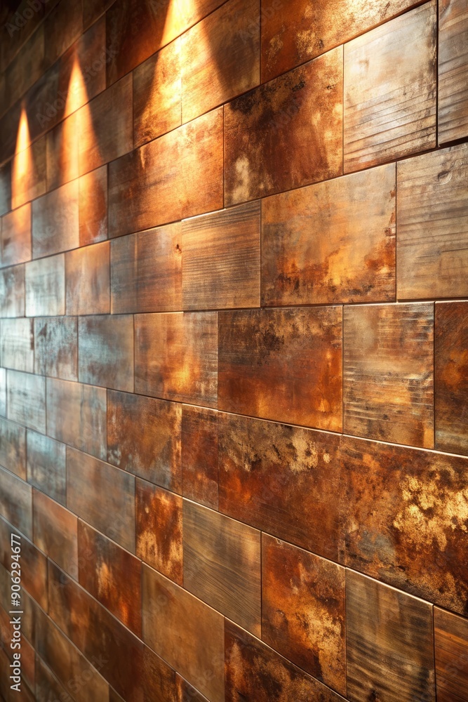 Sticker Rusted metal panels with an industrial and weathered look.