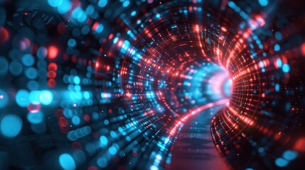 Fototapeta premium Abstract Tunnel of Lights