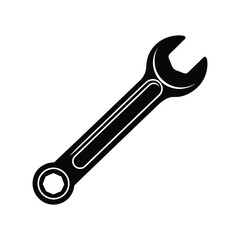 a silhouette of a wrench 