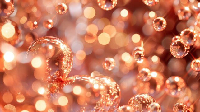 A close-up of a metallic bond in copper, showing the sea of electrons and positive metal ions