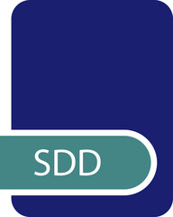 SDD File format icon with contour
