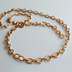 Obraz premium Elegant Rose Gold Chain Necklace With Link Design for Everyday Wear and Special Occasions