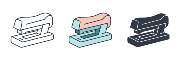 Stapler icon symbol vector illustration isolated on white background