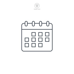 Calendar icon symbol vector illustration isolated on white background