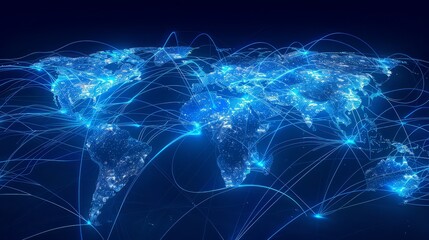 Obraz premium Global data network, illustration