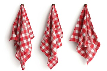 Obraz premium Red and White Checkered Towels