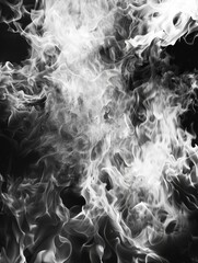 Obraz premium Black and White Fire Photo